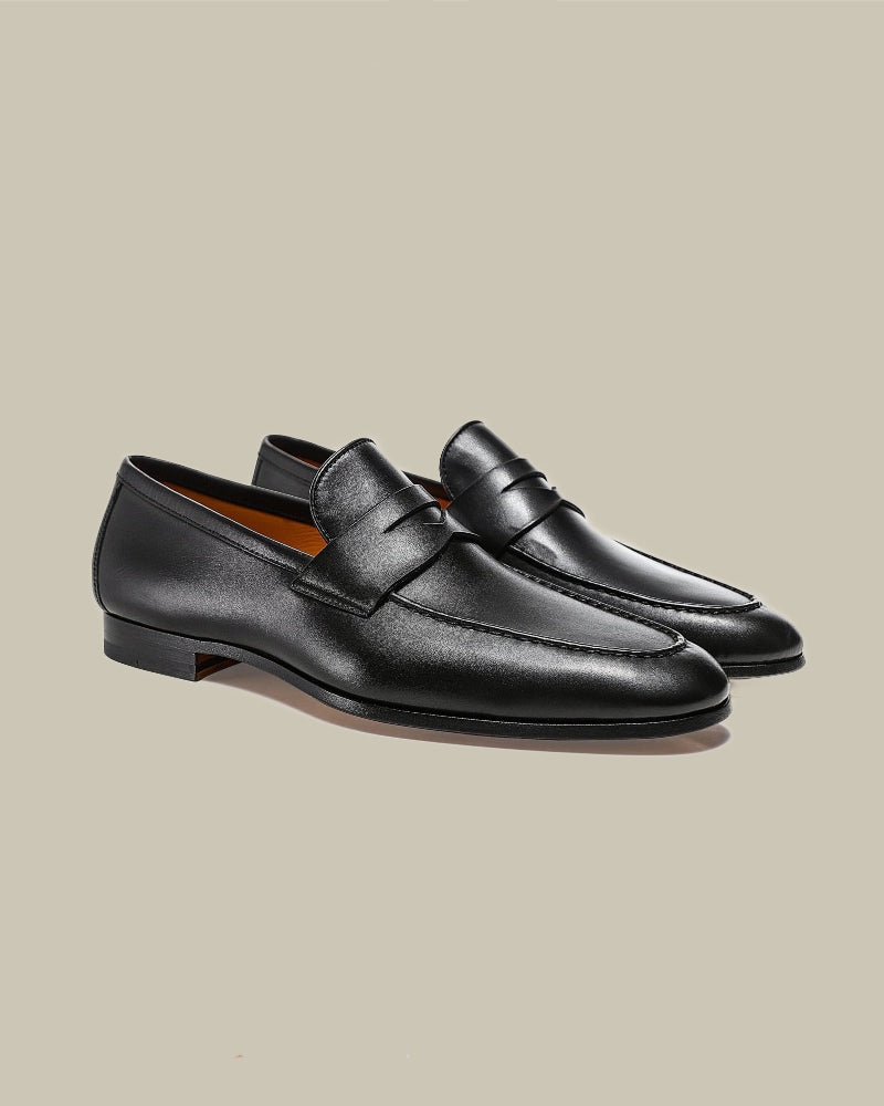 Black Leather Delos Loafer