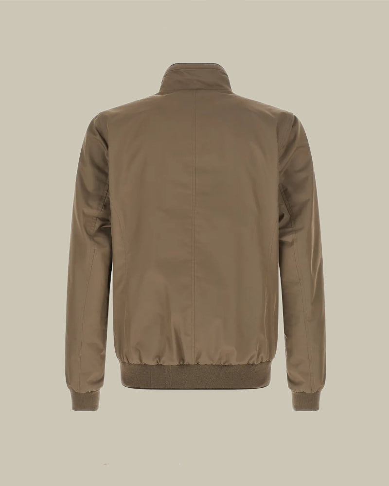 MANETTI Taupe Funnel Neck Blouson