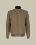 MANETTI Taupe Funnel Neck Blouson