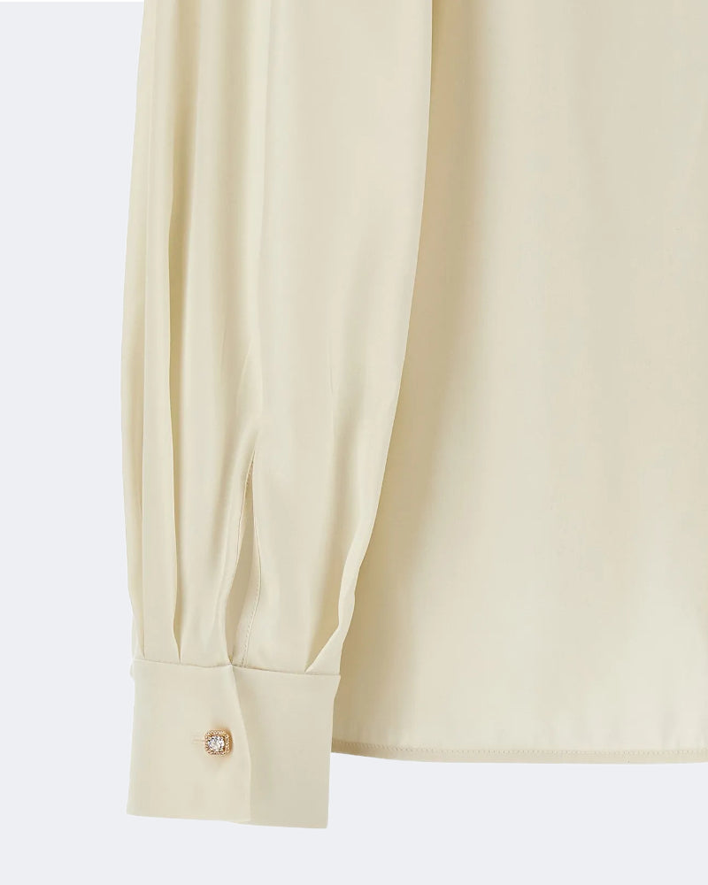 Pleated Silk Shirt