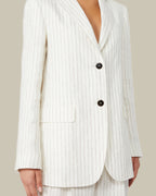 Elogio Pinstripe Linen Blazer