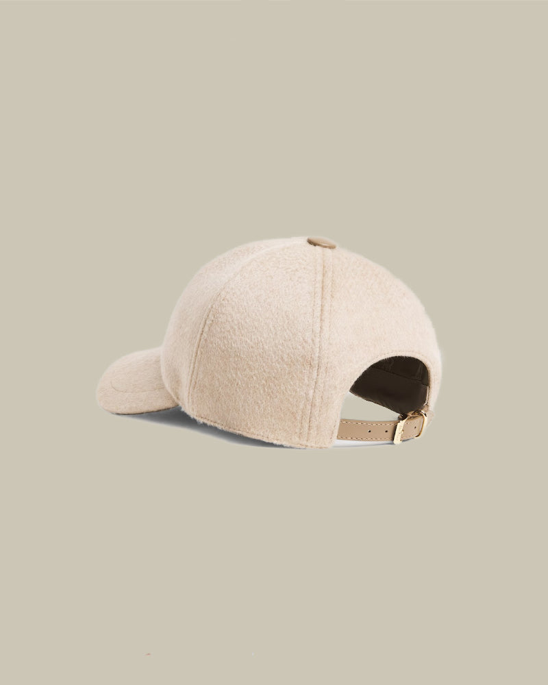 Durante Beige Logo Cashmere Cap