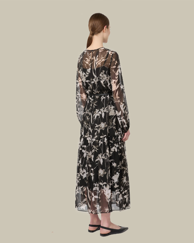 Dress In Printed Chiffon