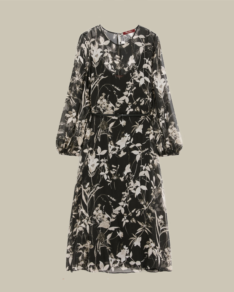 Dress In Printed Chiffon