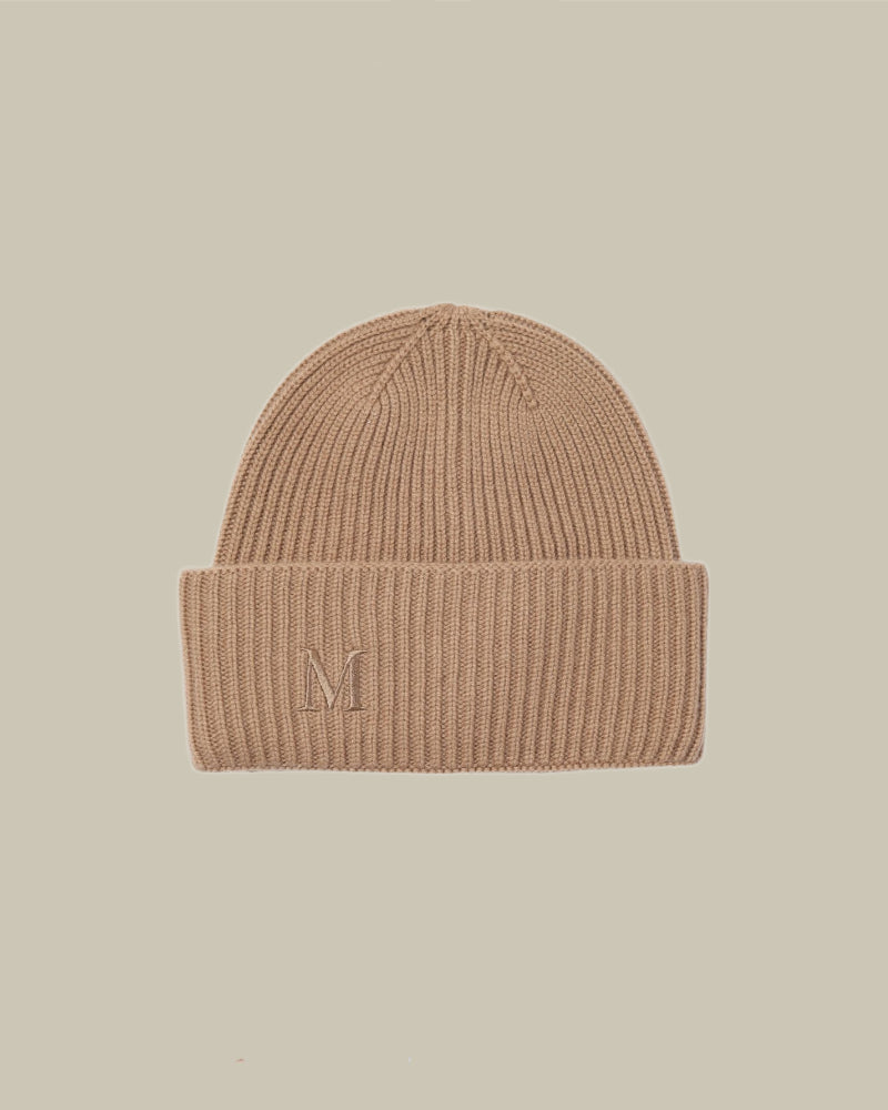 Cashmere Monogram Beanie