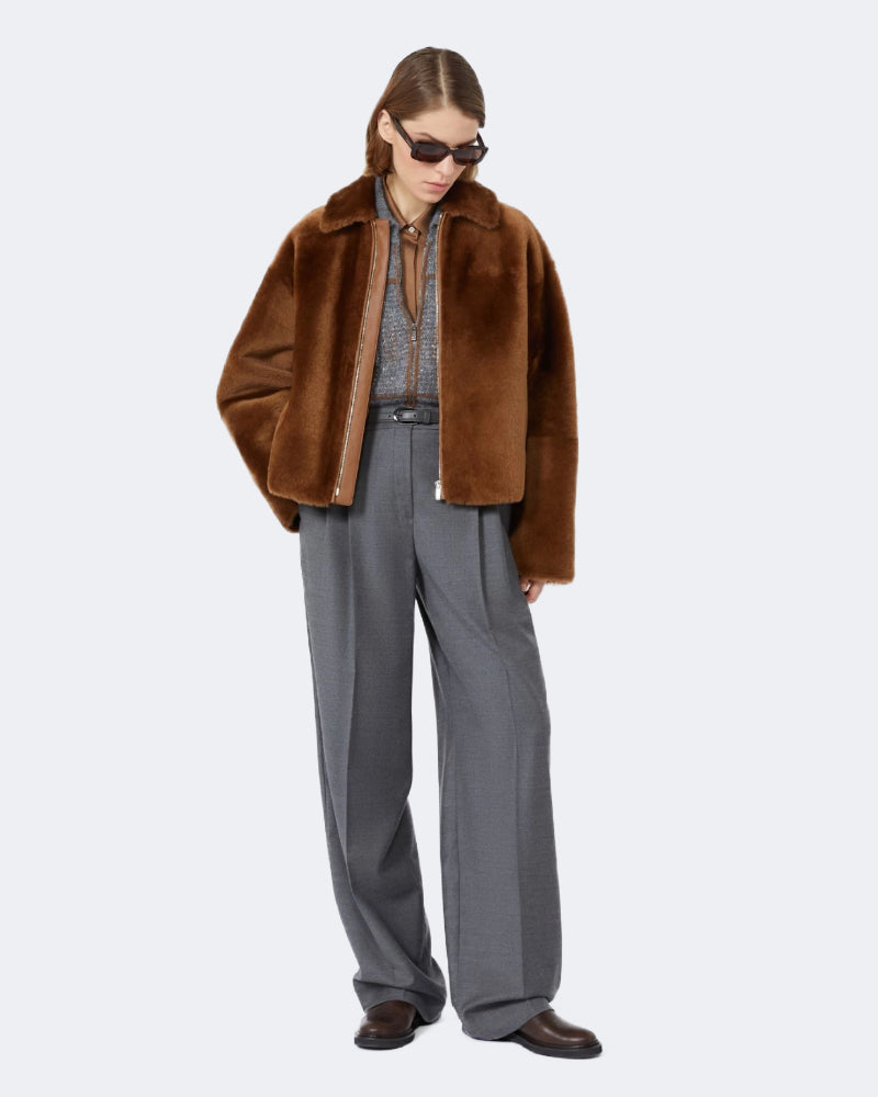 Shearling Boxy Jacket