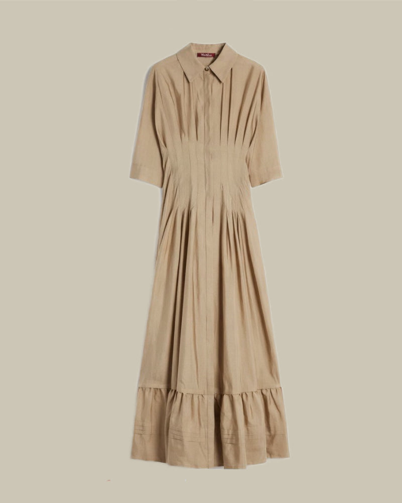 Cinched Waist Cotton Dress