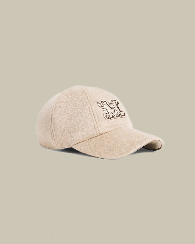 Durante Beige Logo Cashmere Cap