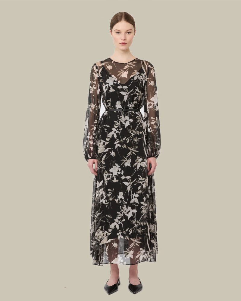 Dress In Printed Chiffon