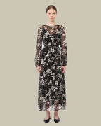 Dress In Printed Chiffon