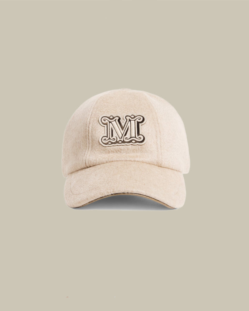 Durante Beige Logo Cashmere Cap