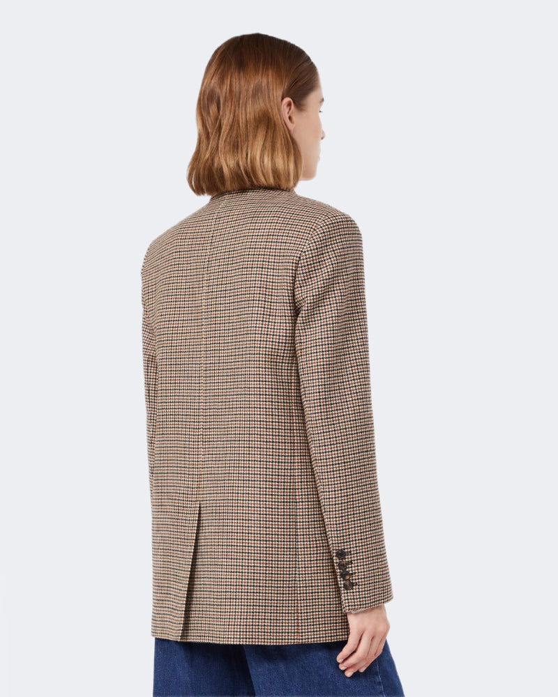 Single Breasted Blazer in Yarn Dyed Wool