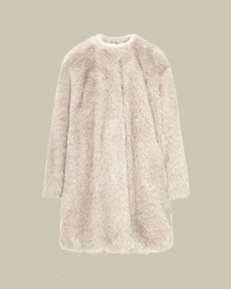 Eros Crewneck Fur Jacket