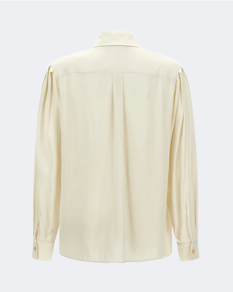 Pleated Silk Shirt