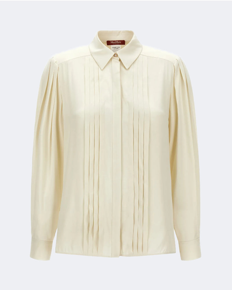 Pleated Silk Shirt