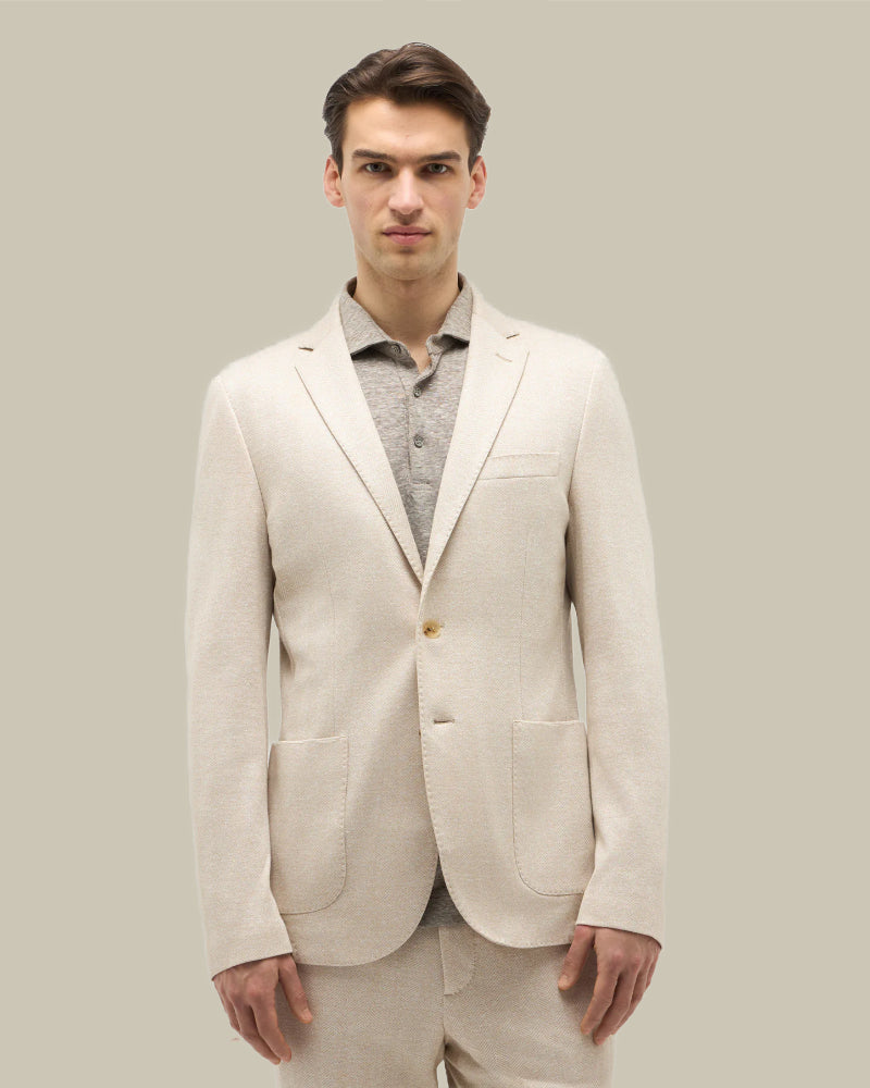 Light Beige Soft Travel Jersey Blazer