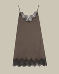 Turkish Coffee Sibel Lace Slip Dress