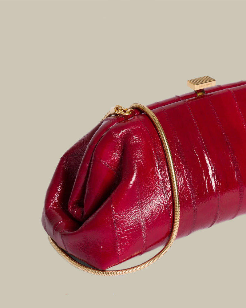 Mini Red Eel Leather Pouch