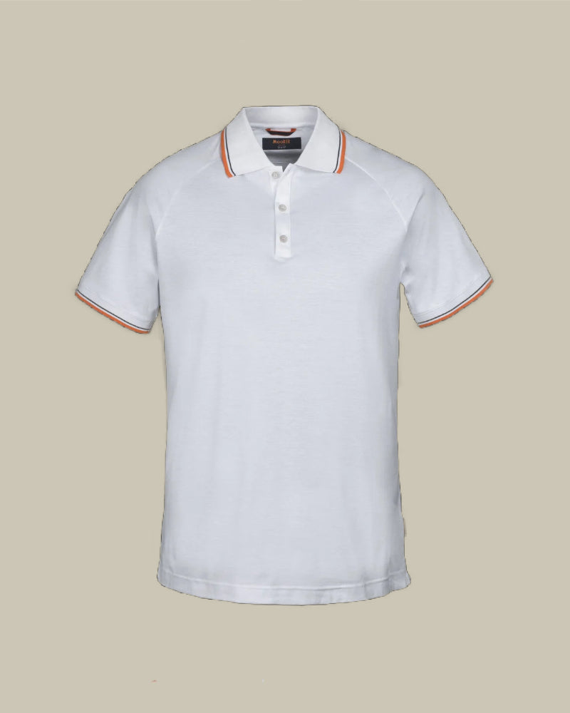 CYPRESS White Cotton Button Polo