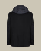 BAROLO Navy Hybrid Wool Overcoat