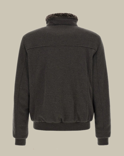 BELLATI Brown Wool Shearling Blouson