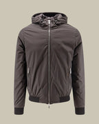 ONIRO Brown Hooded Bomber Jacket