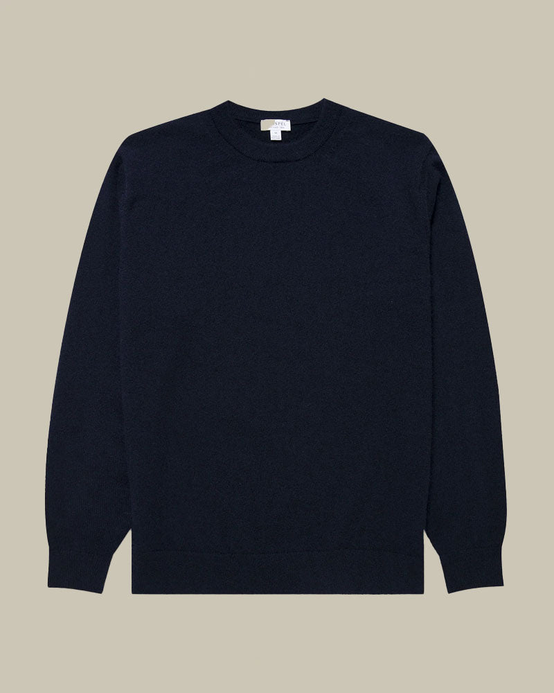Navy Pure Cashmere Crewneck