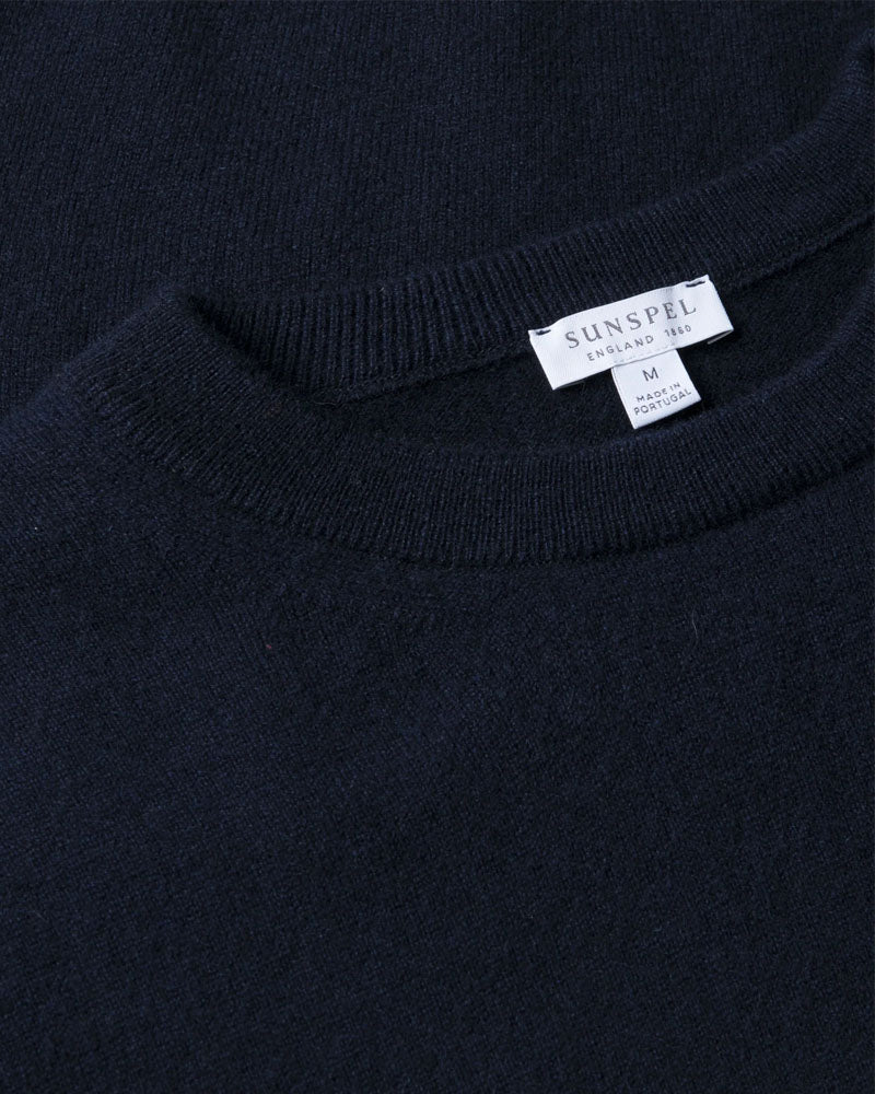 Navy Pure Cashmere Crewneck