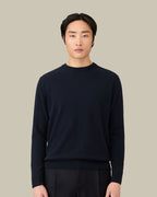 Navy Pure Cashmere Crewneck