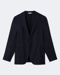 Navy Basket Weave Notch Lapel K Jacket