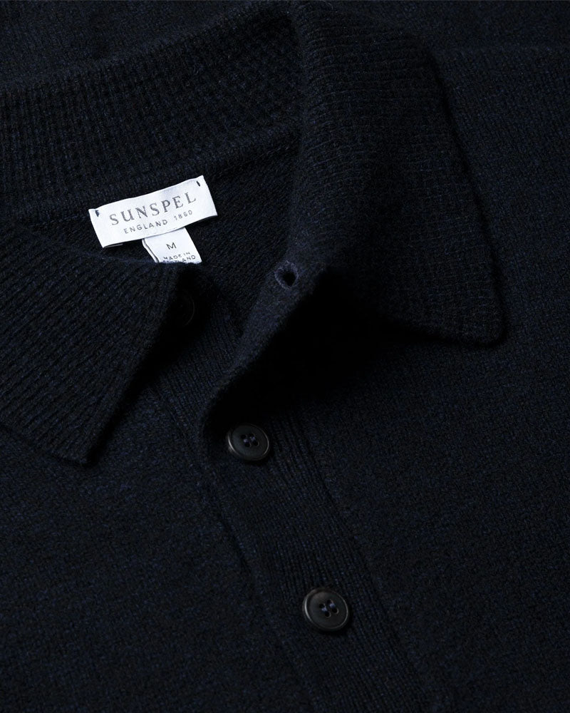 Navy Lambswool Polo