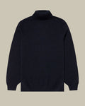 Navy Lambswool Roll Neck