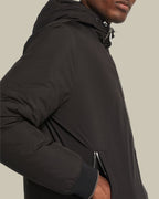 ONIRO Black Hooded Bomber Jacket