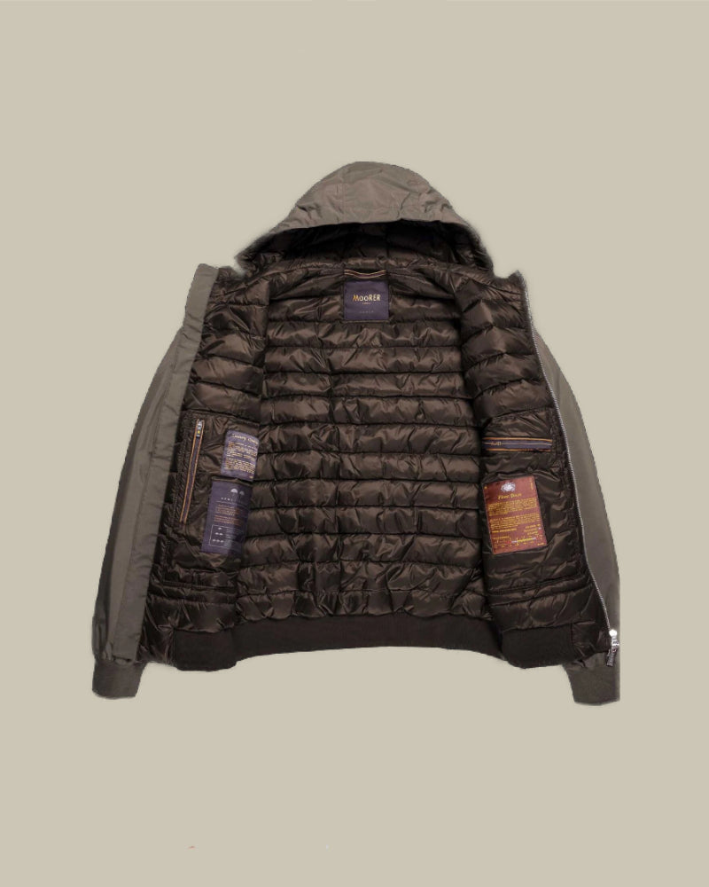 ONIRO Padded Hooded Blouson Grey