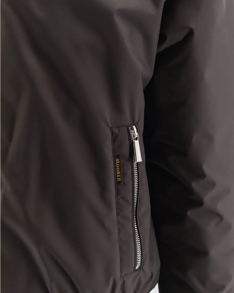 ONIRO Brown Hooded Bomber Jacket