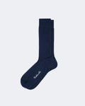 Knightsbridge Navy Cashmere Ribbed Socks