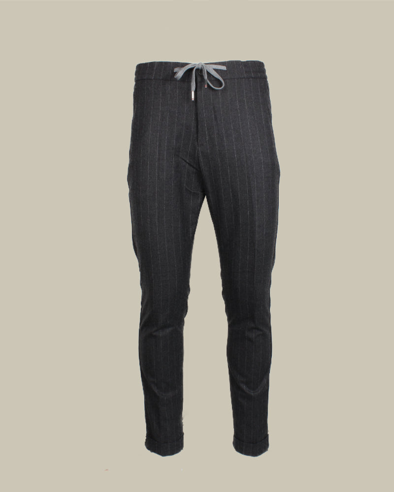 CLUB Charcoal Cashmere Pinstripe Twinset