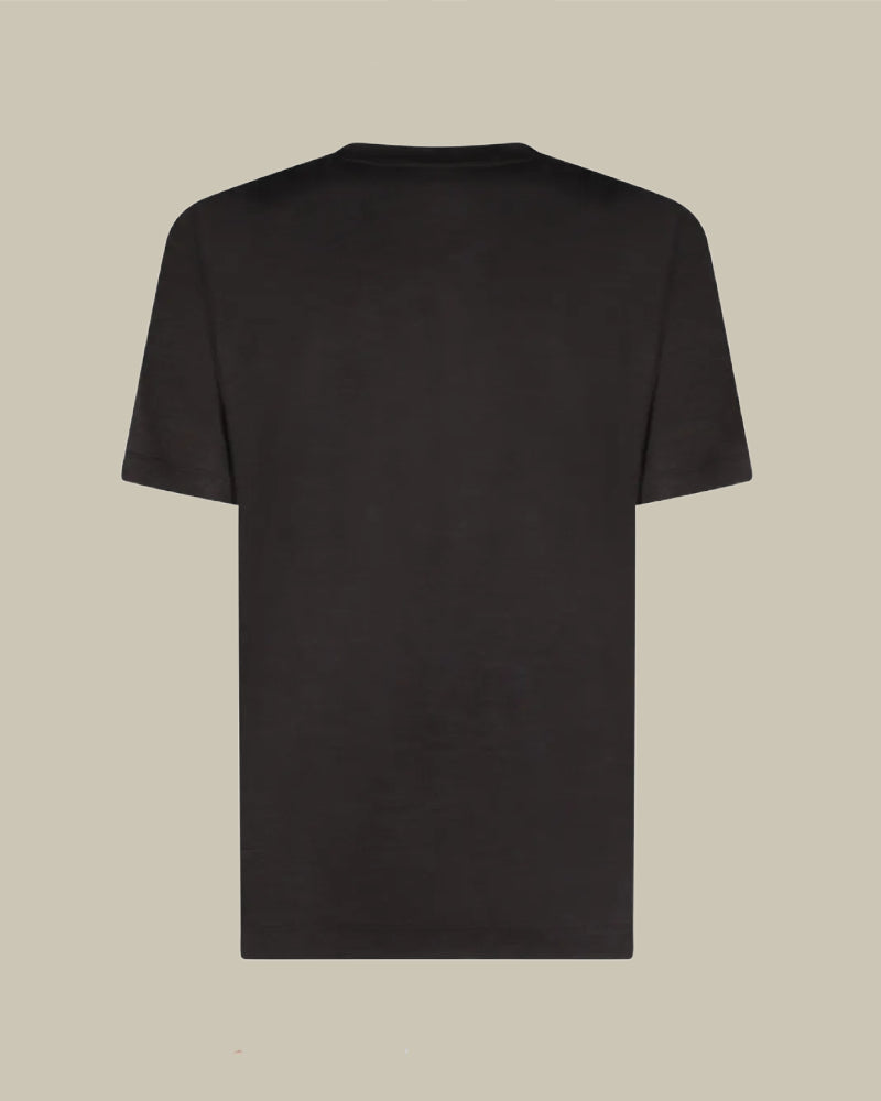 JAMES Virgin Wool Dark Brown T Shirt