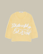 Yellow Cashmere Knit Cropped Sweater