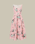 Longuette Dress In Taffetà Floral