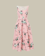 Longuette Dress In Taffetà Floral