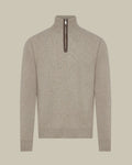 Grey Mens 8 Gauge 1/4 Zip Sweater