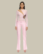 Raw Edge Waistline Trousers