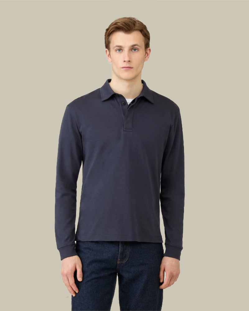 Heavyweight Rugby Polo Shirt Navy