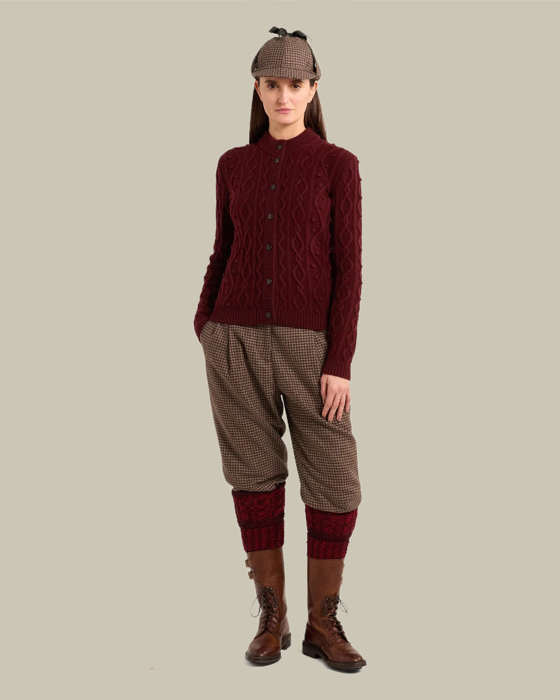 Audley Red Cashmere 7GG Cardigan