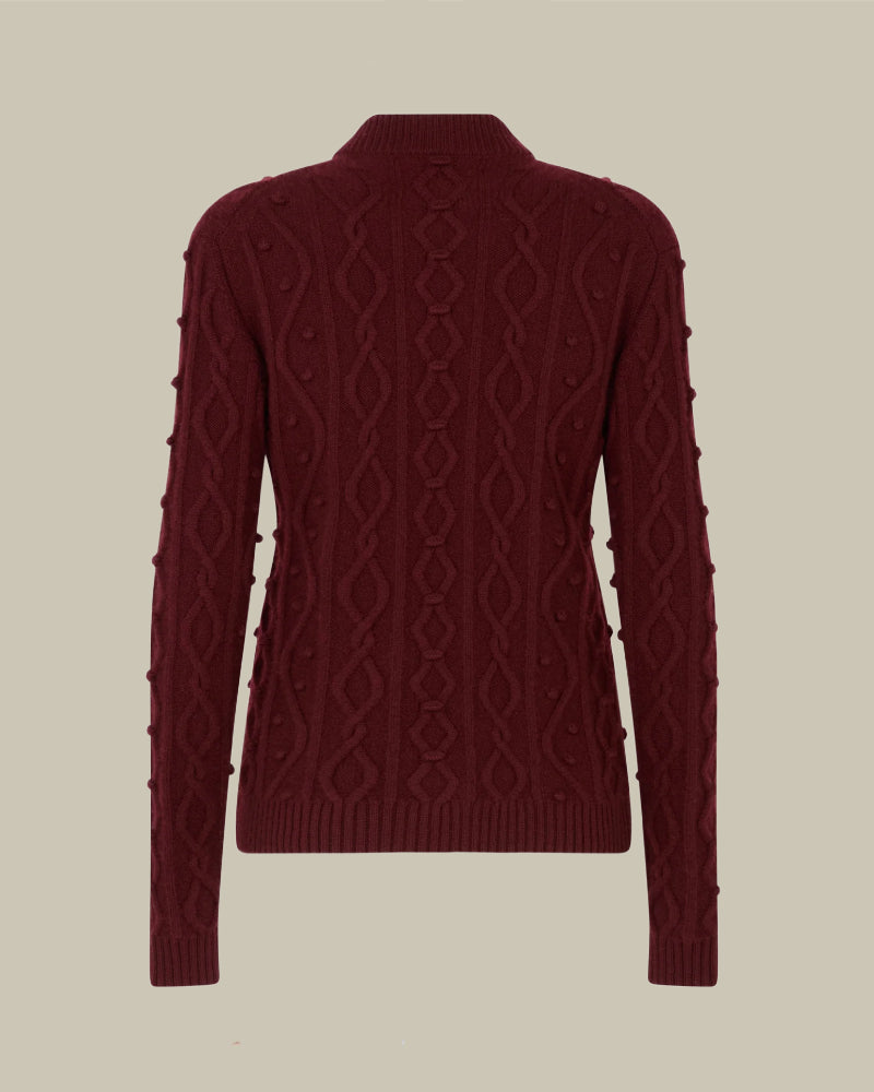 Audley Red Cashmere 7GG Cardigan