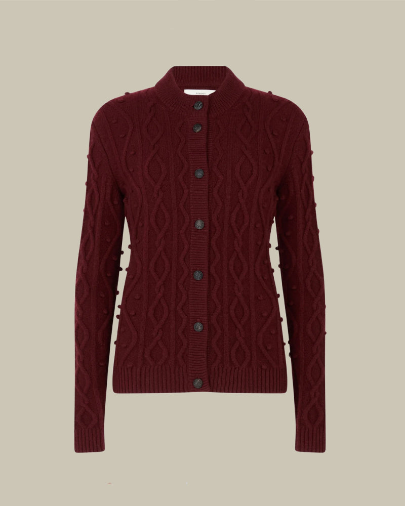 Audley Red Cashmere 7GG Cardigan