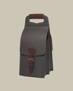 Chocolate Grain Leather Wine & Cartridge Carrier