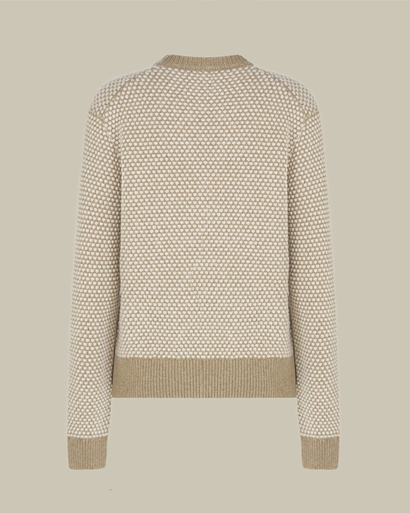 Camel Bi Colour Wool Sweater