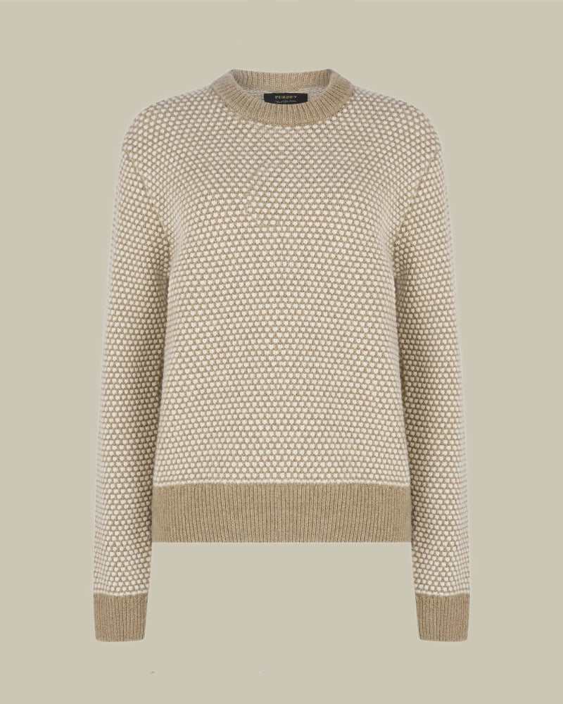 Camel Bi Colour Wool Sweater